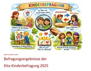 Eine bunte Illustration "Kinderbefragung"