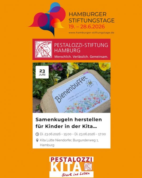 Veranstaltungshinweis "Samenkugeln herstellen für Kinder in der Kita Lütte Niendorfer" am 23. Juni